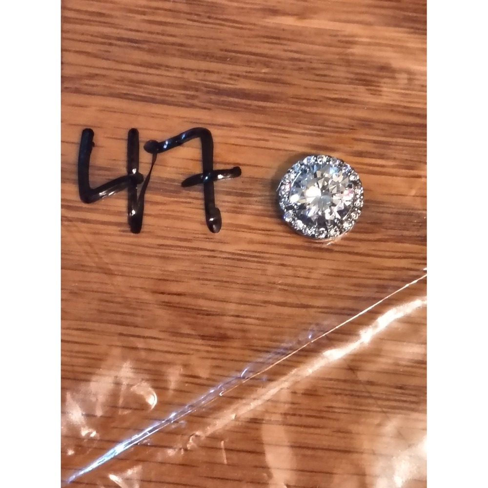 Ginger Snaps Clear Crystal Rhinestone Halo Snap Charm Button Jewelry Silver Tone